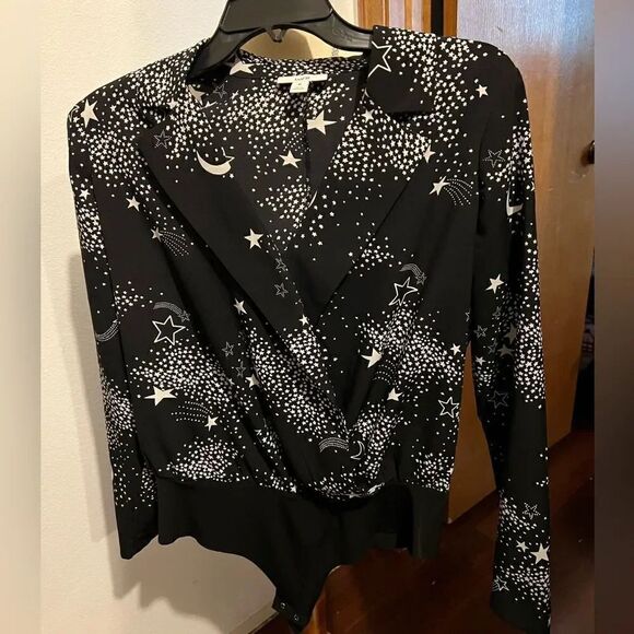 NWOT Bar III Size Med. Long Sleeve Bodysuit Snap #124 - Picture 3 of 9